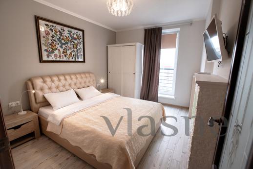 Apartment layout 1+: kitchen-living room and bedroom The apa