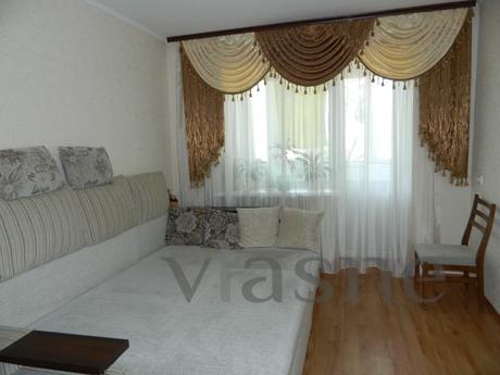 Rent daily 1-km apartment for 4 sleeping places (2 double be