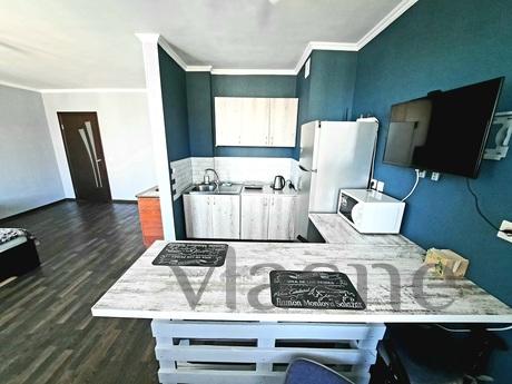 Стильная 1-комнатная студия для пары, семьи или одинокого пу