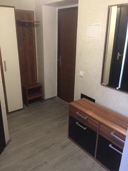 The apartment is in a quiet area of the city, in Novobudov. 