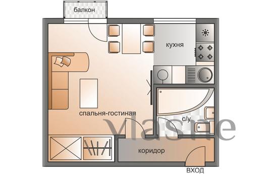 1 bedroom apartment business class (114), Moscow - günlük kira için daire
