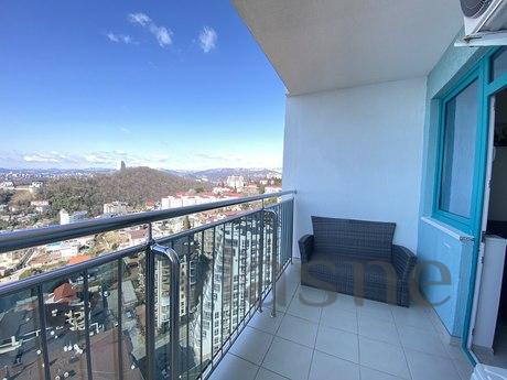 Cozy apartment with a terrace in Bely Dv, Sochi - günlük kira için daire