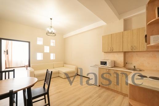 Rent a large modern apartment in the heart of the city in a 