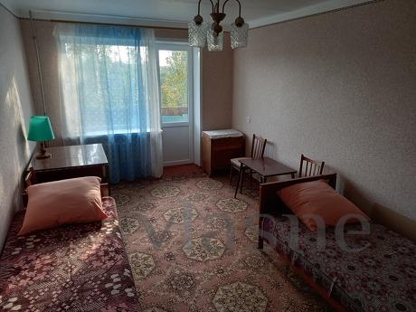 The apartment is furnished, has a refrigerator, gas stove, h