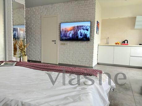 One-room luxury studio on Shkilnaya, Zaporizhzhia - günlük kira için daire