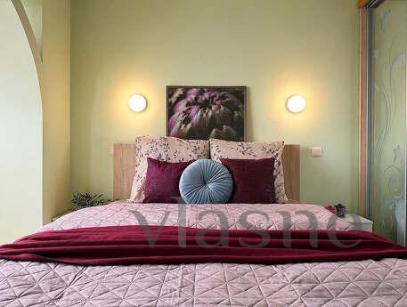 Two-room apartment with a view in the center of Dnipro, Dnipro (Dnipropetrovsk) - günlük kira için daire